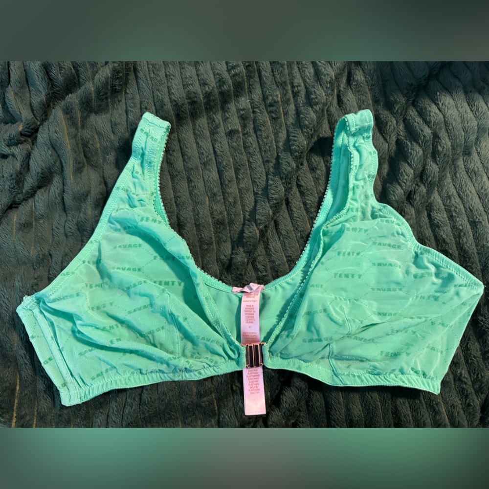 1x Savage x Fenty Mesh Front Closure Bralette